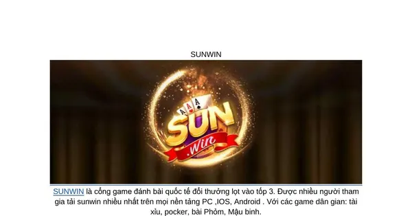 game mậu binh - Mậu Binh Sunwin